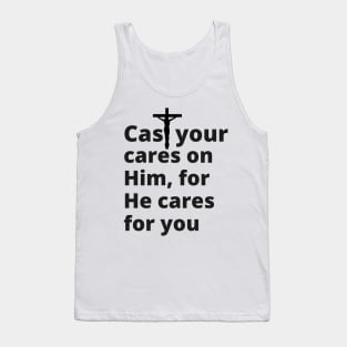 Cast Your Cares on Him Christian Tank Top